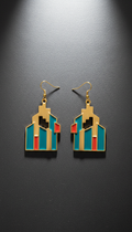 Urban Teal Accent Earrings