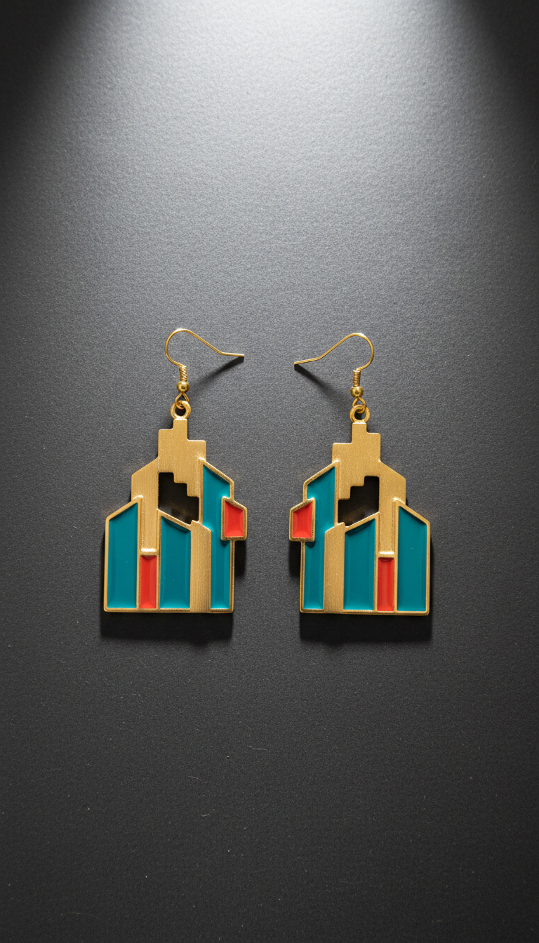 Urban Teal Accent Earrings